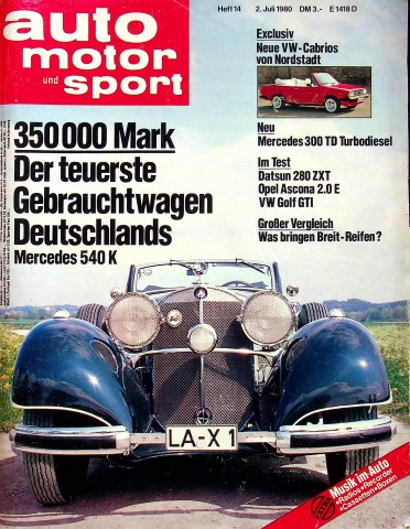 Deckblatt Auto Motor und Sport (14/1980)